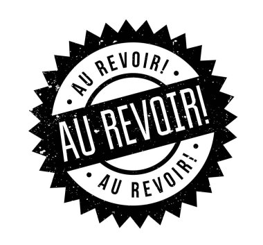 Au Revoir rubber stamp