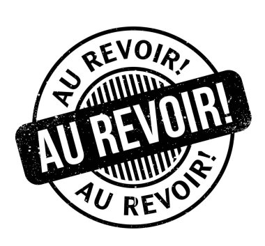 Au Revoir rubber stamp