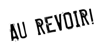 Au Revoir rubber stamp