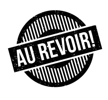 Au Revoir rubber stamp