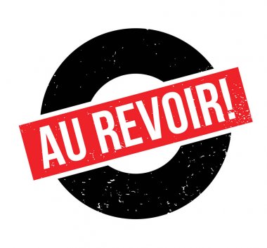 Au Revoir rubber stamp