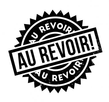 Au Revoir rubber stamp