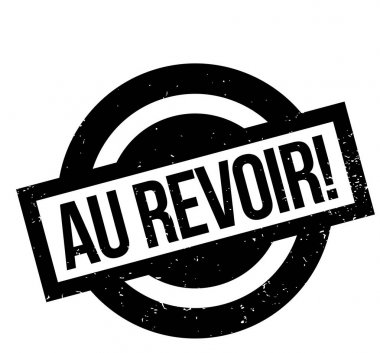 Au Revoir rubber stamp