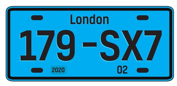 London car plate