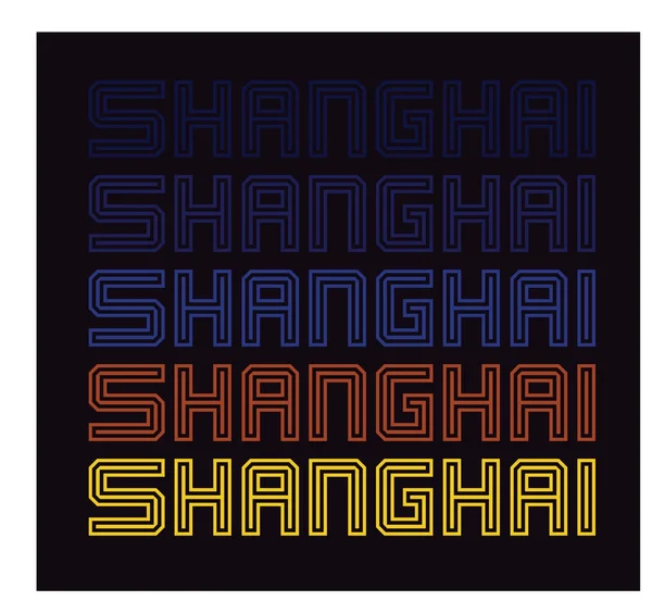 Xangai t-shirt design — Vetor de Stock