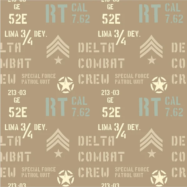 Delta combat crew military pattern — Stock Vector