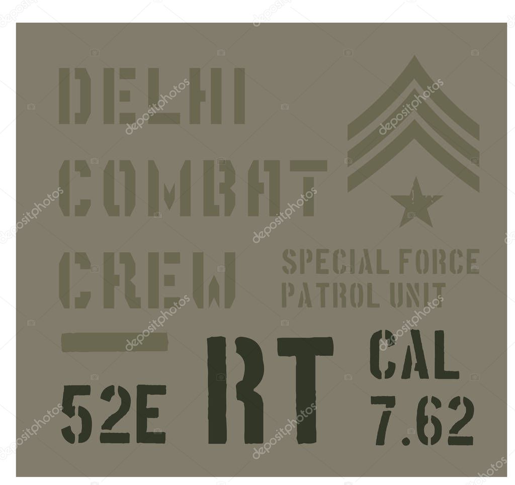 Delhi military plate design