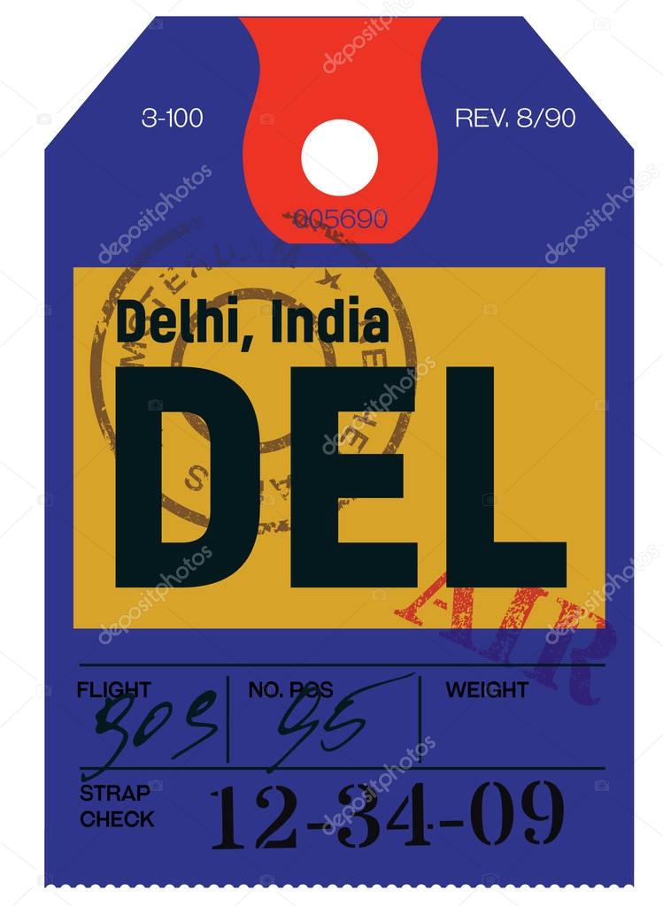 Delhi airline tag