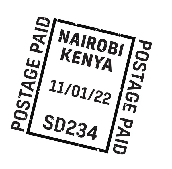 Carimbo postal de Nairobi — Vetor de Stock