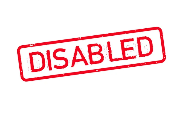 Niepełnosprawnych pieczęć typograficzne — Wektor stockowy