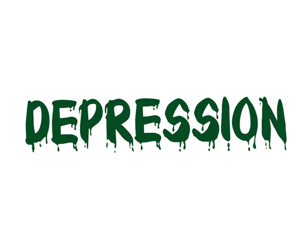 Timbro tipografico depressione — Vettoriale Stock