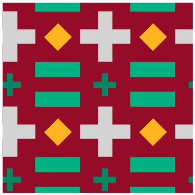 Haçlar ve dikdörtgenler seamless modeli