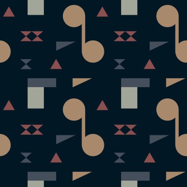 Soyut şekiller parlak seamless modeli