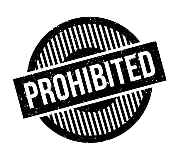 Prohibited rubber stamp — Stock Vector