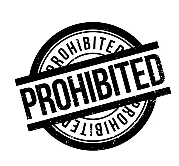 Sello de goma PROHIBIDO — Vector de stock