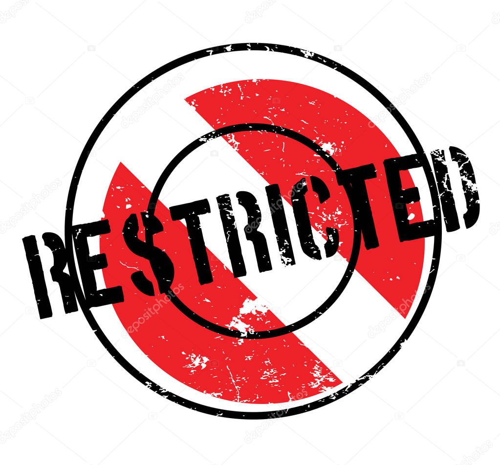 Restricted rubber stamp