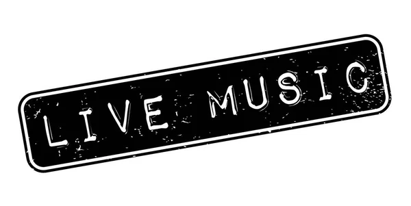 Música en vivo sello de goma — Archivo Imágenes Vectoriales