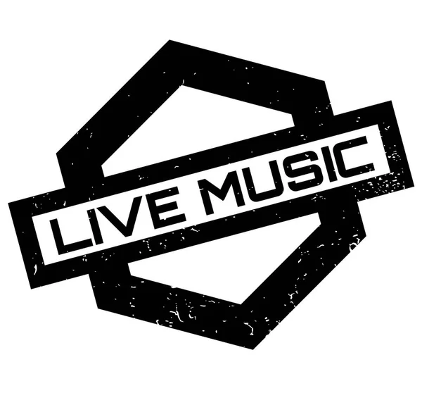 Live Music ștampilă din cauciuc — Vector de stoc
