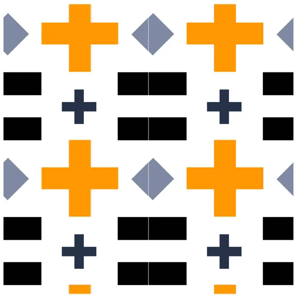 十字和长方形无缝图案 — 图库矢量图片