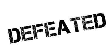 Defeated rubber stamp clipart