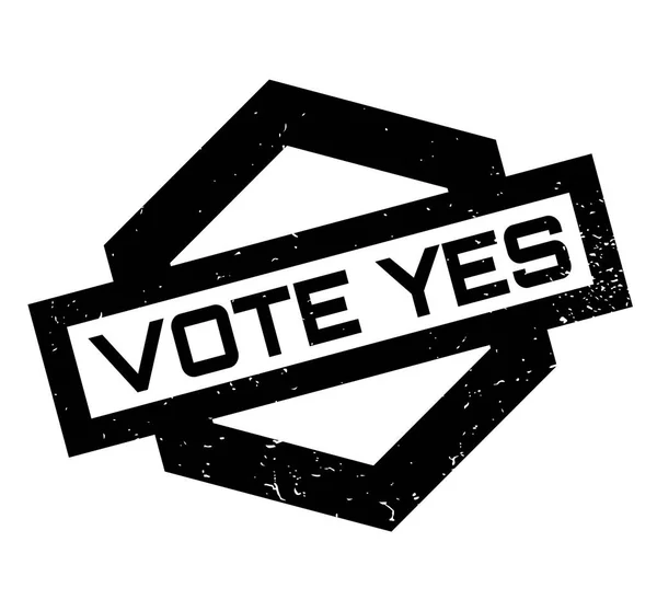 Vote Yes rubber stamp — Stock Vector