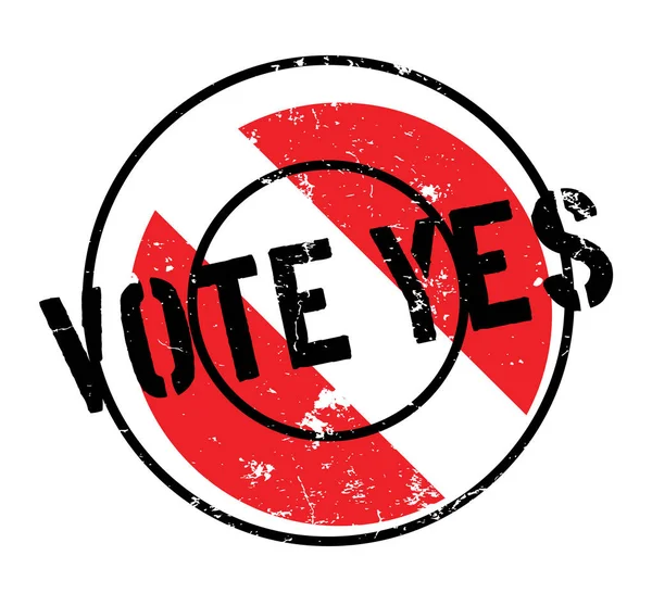 Vote Yes rubber stamp — Stock Vector