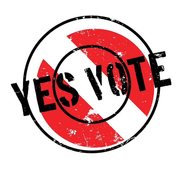 Yes Vote rubber stamp — Stock Vector