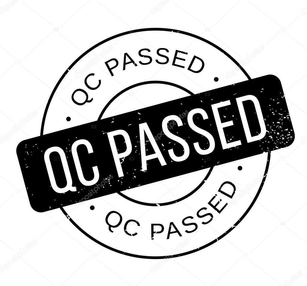 Qc Passed rubber stamp