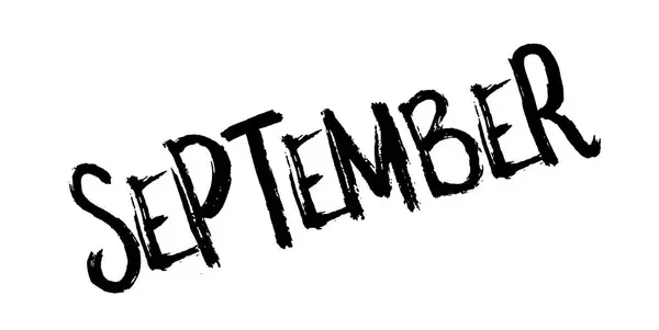 September Rubberstempel — Stockvector