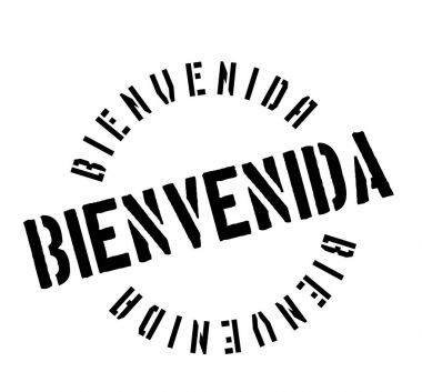 Bienvenida rubber stamp