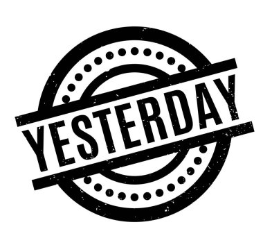 Yesterday rubber stamp clipart