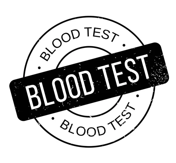 Тест крові гумовий штамп — стоковий вектор