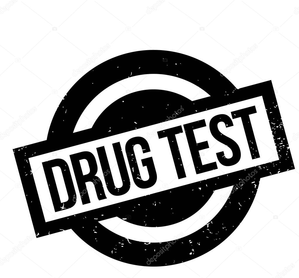 Drug Test rubber stamp