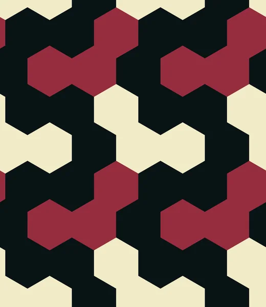 Irregular hexagon seamless pattern — Stock Vector