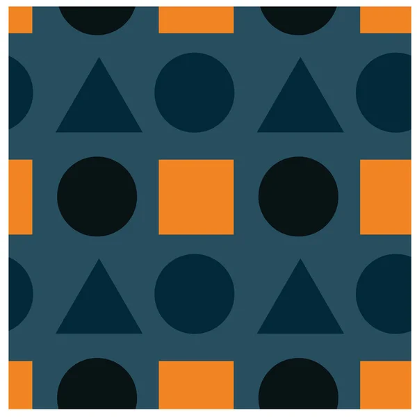 Geometric shapes seamless pattern — Stock Vector