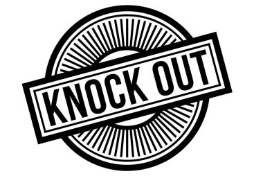 Knock Out tipografik damgası