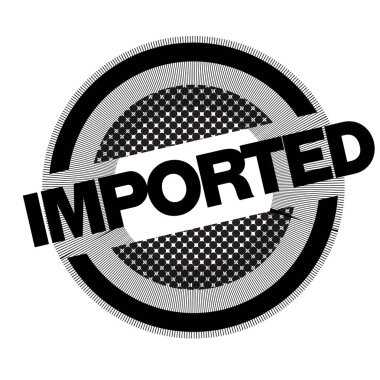 İçe aktarılan tipografik damgası