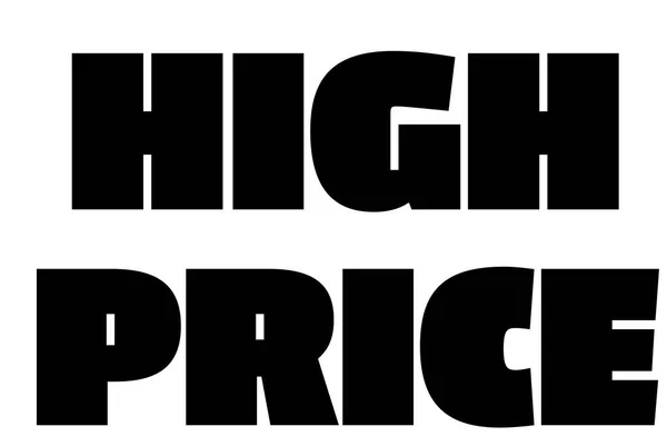 Timbro tipografico ad alto prezzo — Vettoriale Stock