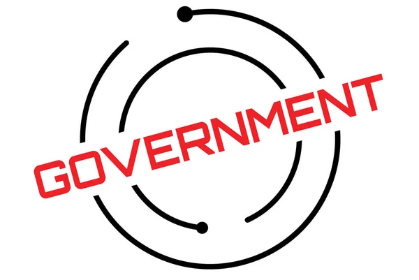 Timbre typographique du gouvernement — Image vectorielle