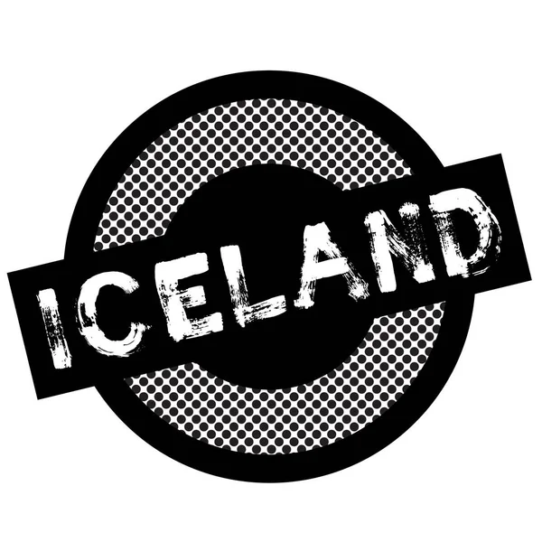 Islandia typograficzne stempel — Wektor stockowy