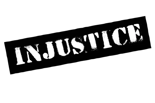 Timbre typographique sur l'injustice — Image vectorielle
