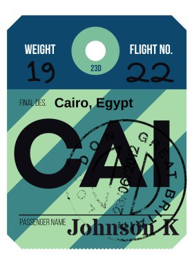 Cairo Havaalanı Bagaj etiketi