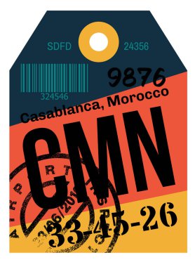 Casablanca Havaalanı Bagaj etiketi