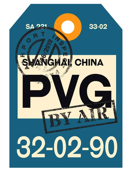 Havaalanı Bagaj etiketi Şanghay