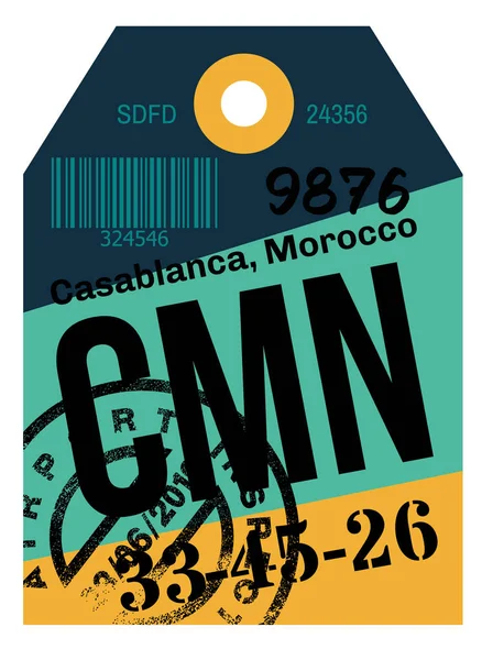 Casablanca Havaalanı Bagaj etiketi