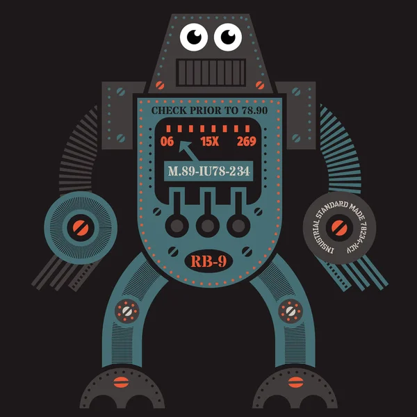 Ilustração do robô muscular — Vetor de Stock