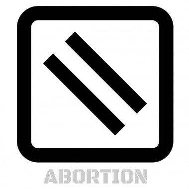 Kürtaj kavramsal grafik simge