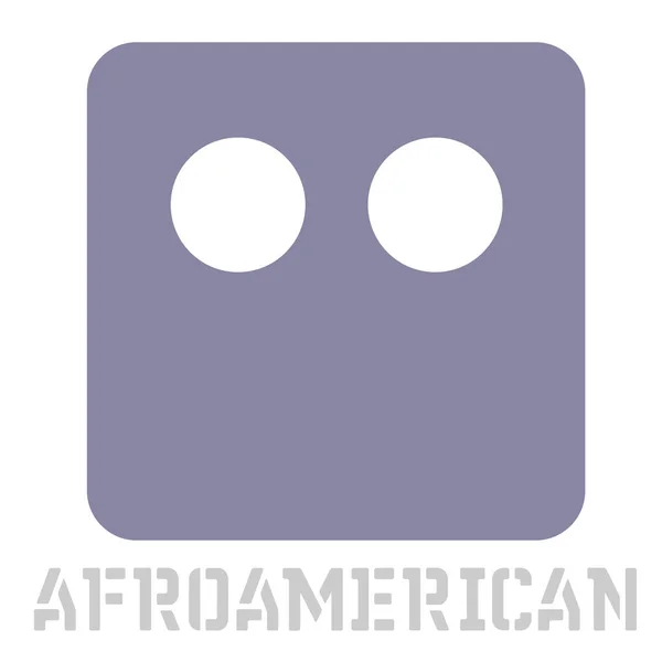 Icône graphique conceptuelle afro-américaine — Image vectorielle