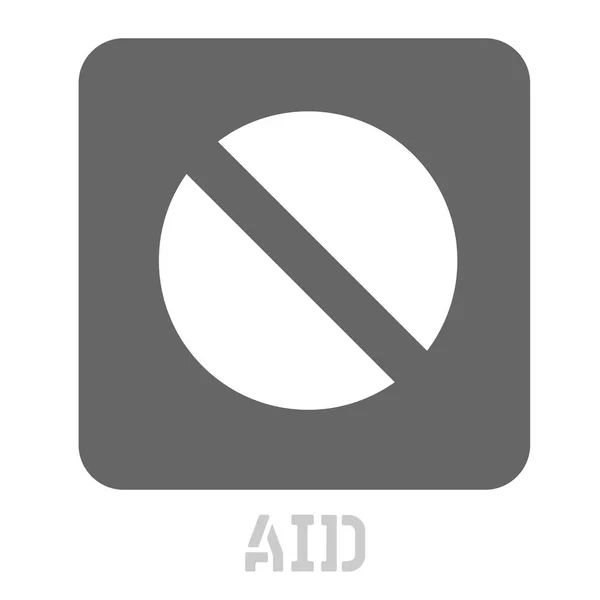 Aid conceptual graphic icon — Stock Vector