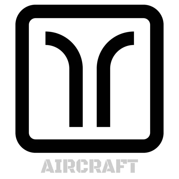 Flygplan konceptuell grafisk symbol — Stock vektor